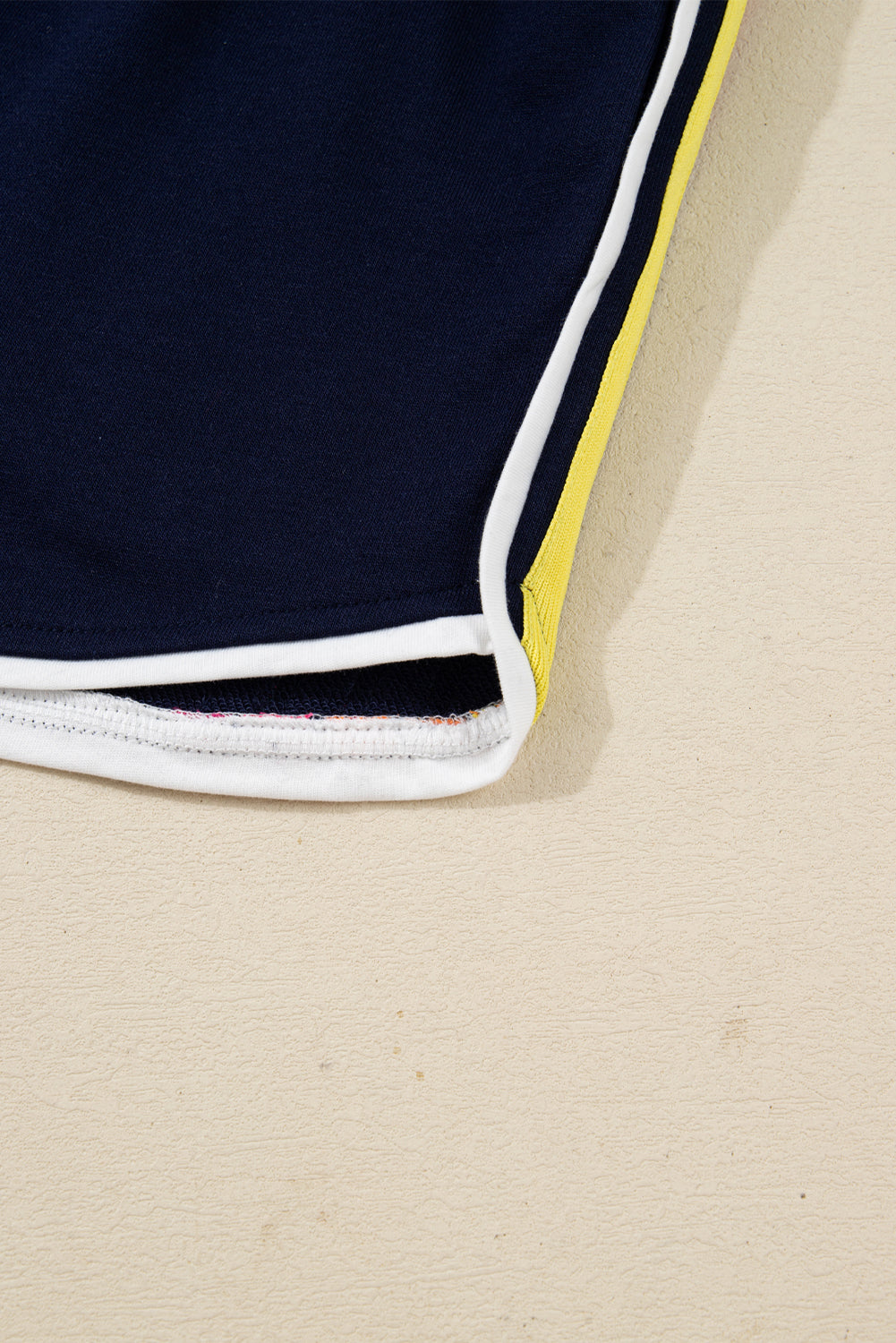 Bluing Striped Varsity Set Long Sleeve Pullover and Shorts Dear-Lover Dropshipping